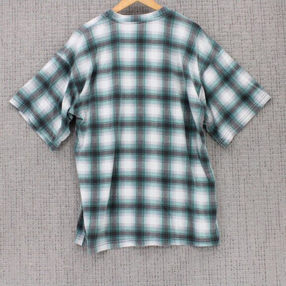 Vintage ZAMA Shirt Mens XL Gray Plaid Short Sleeve ZAMA Sports Soccer USA 90s - Picture 7 of 9